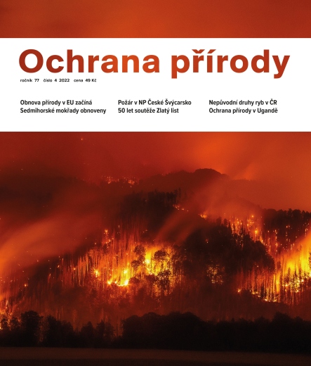 Titulní strana časopisu Ochrana přírody.